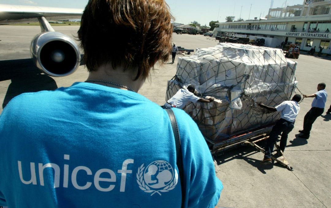 Una cooperante de UNICEF en Haití