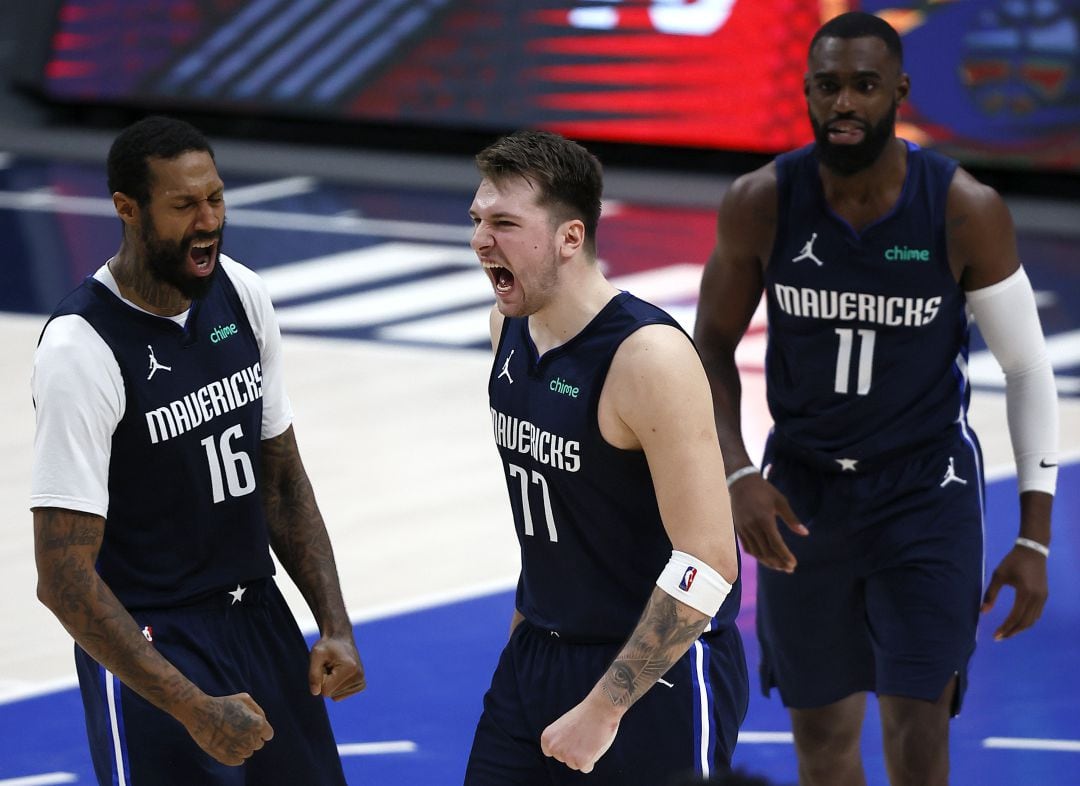 Luka Doncic, en los momentos finales del partido