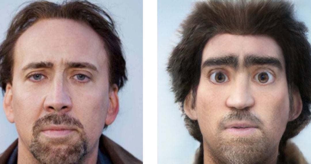 Nicolas Cage y su versión animada.