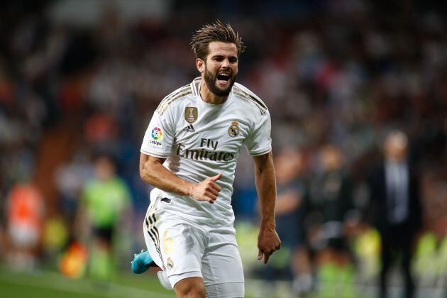 Nacho, durante el partido ante Osasuna