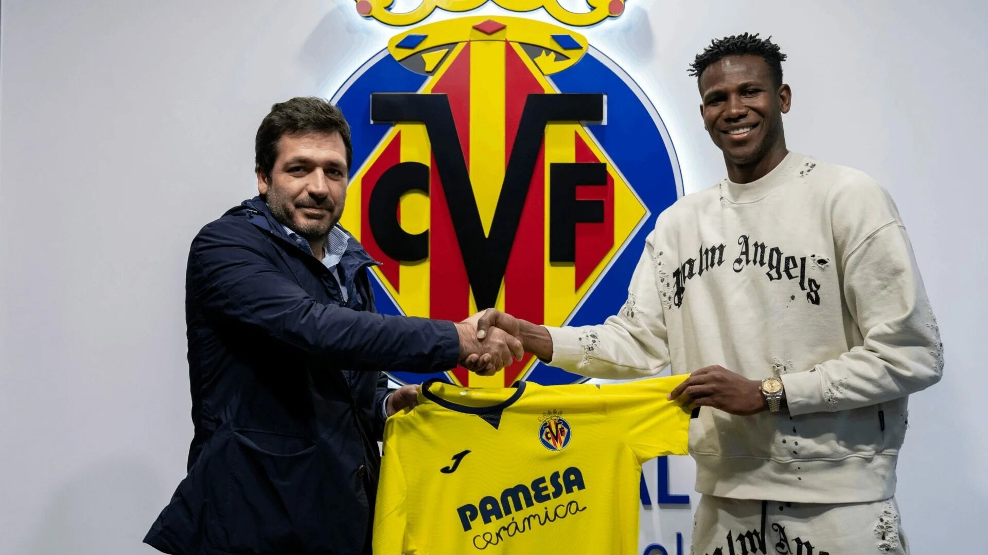 Presentación del último fichaje del Villareal CF, Yerson Mosquera