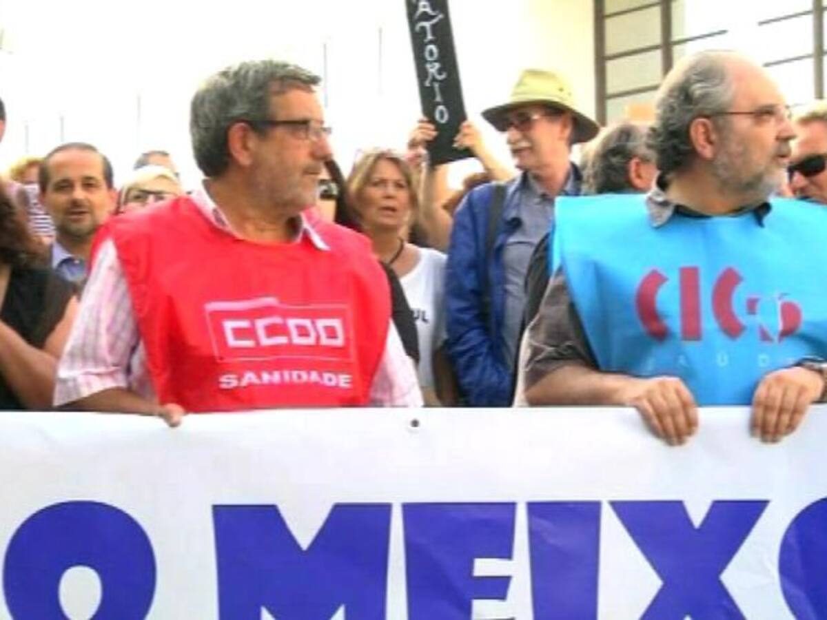 Manifestación en el Meixoeiro para exigir la reapertura de camas