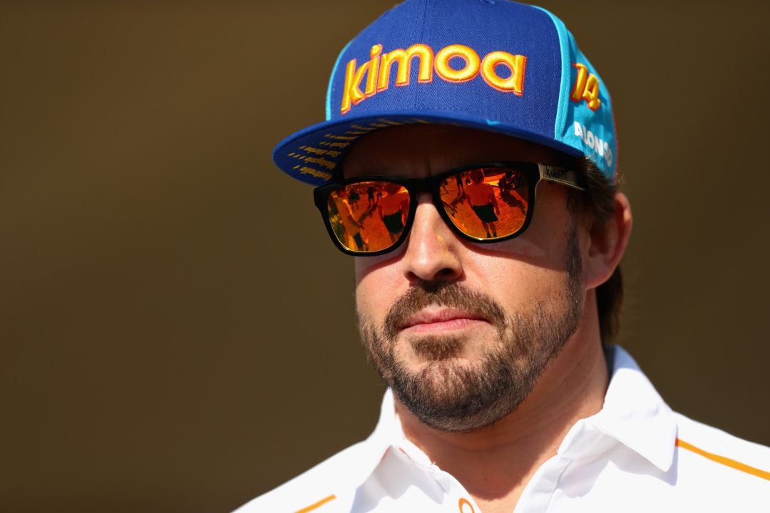 Fernando Alonso of Spain and McLaren F1 walks in the Paddock during previews ahead of the Abu Dhabi Formula One Grand Prix at Yas Marina Circuit on November 22, 2018 in Abu Dhabi, United Arab Emirates.  