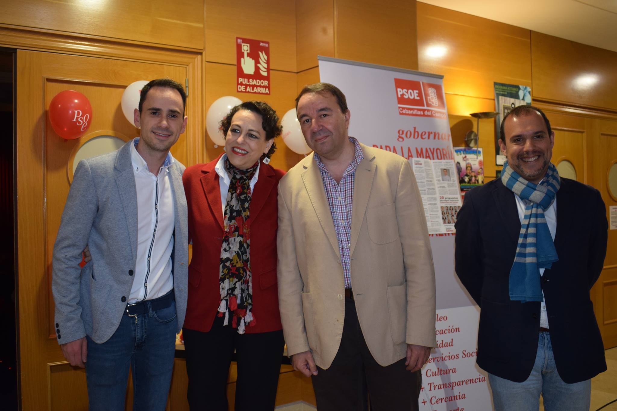 José García Salinas, Magdalena Valerio, Aurelio Zapata y Pablo Bellido