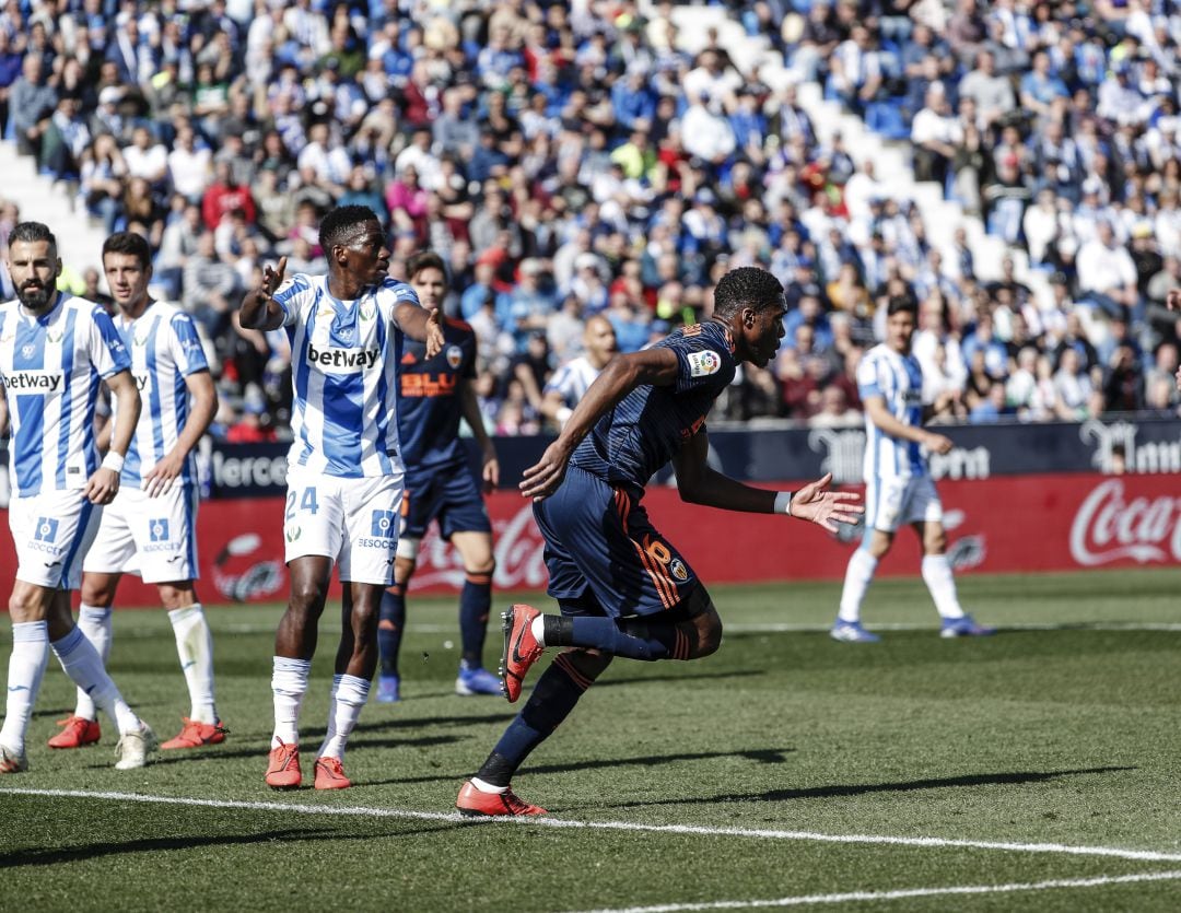 Imagen del gol de Kondogbia en el partido entre ambos equipos de la temporada pasada