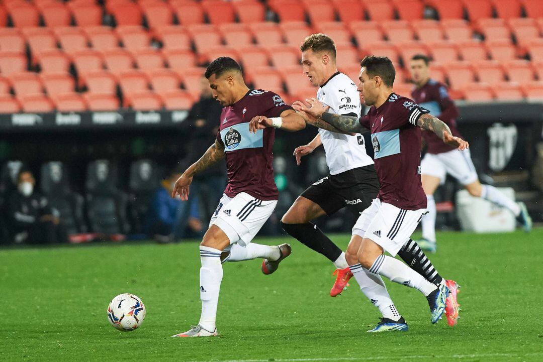  Murillo y Mallo durante el partido ante el Valencia