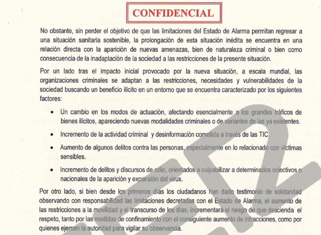 La Guardia Civil señala a los barrios deprimidos como foco de &#039;desórdenes y saqueos&#039;.