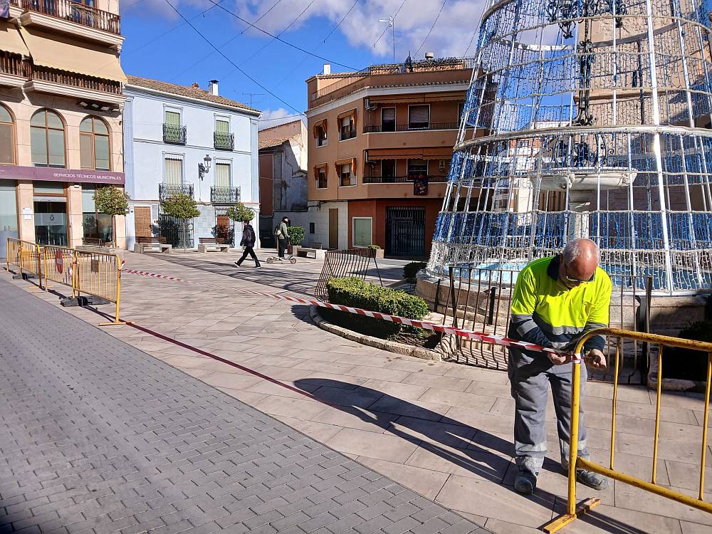 Obras en la plaza del Carmen