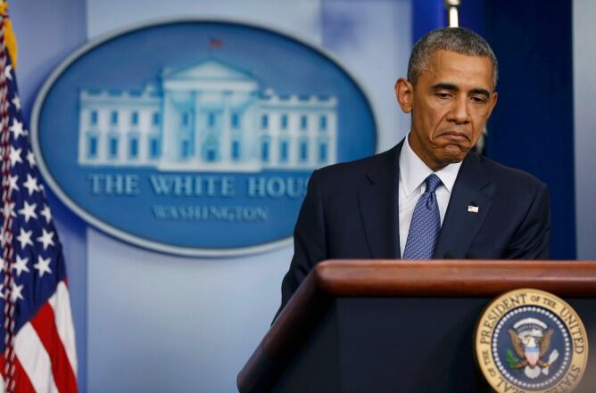 El presidente de Estados Unidos, Barack Obama, en su comparecencia en la Casa Blanca.