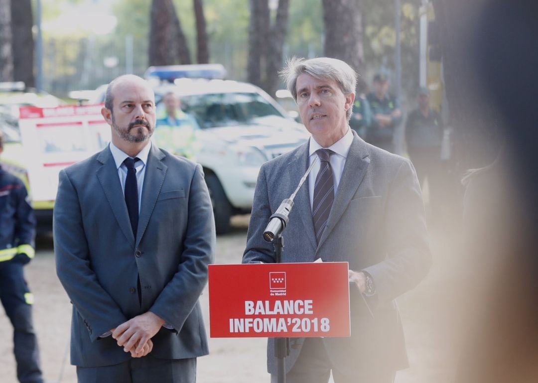 El presidente de la Comunidad Ángel Garrido y el vicepresidente Pedro Rollán 
 