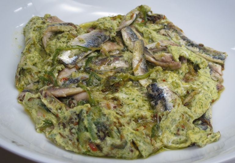 Tortilla de anchoas.