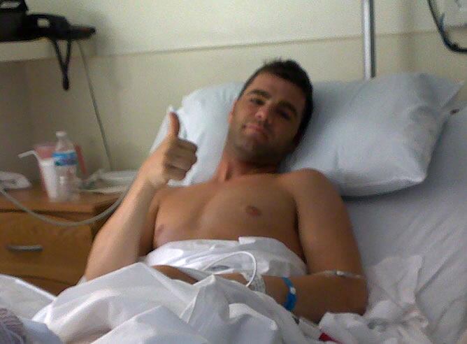 Fonsi Nieto, desde la cama de su habitación en el Methodist Hospital de Indianápolis