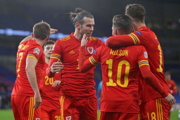 Celebración de la Selección de Gales