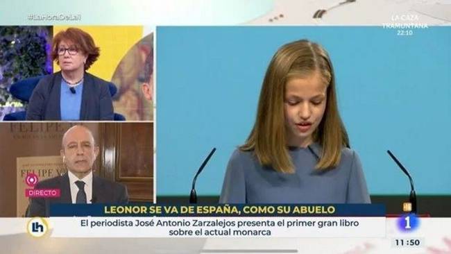 El polémico rótulo sobre el Juan Carlos I y Leonor que se pudo leer en TVE