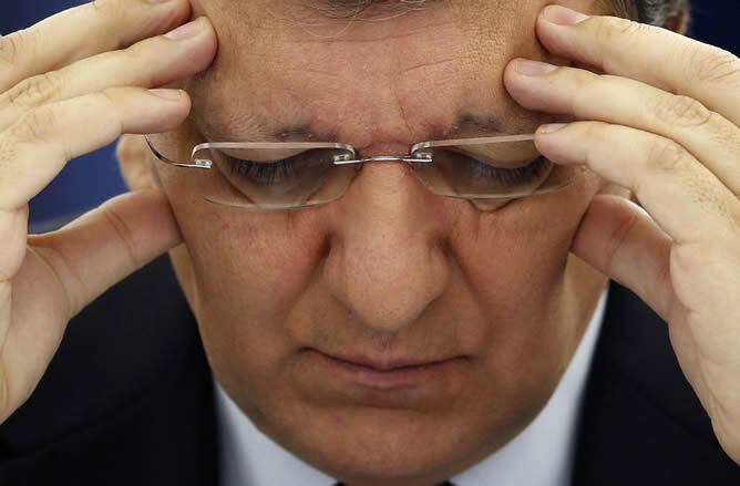 El presidente de la Comisión Europea, Jose Manuel Durao Barroso, durante el debate en el Parlamento europeo en Estrasburgo