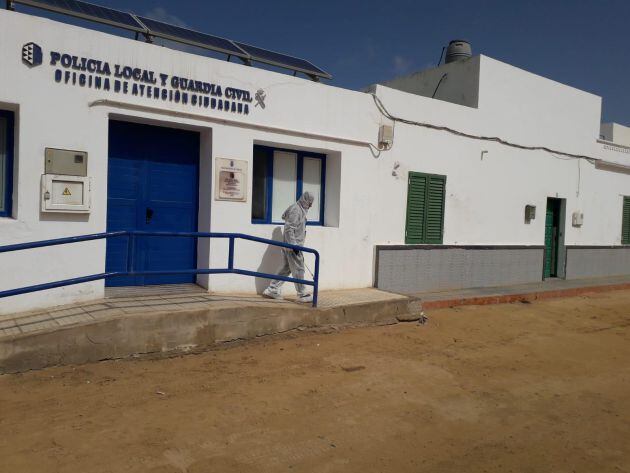 Labores de desinfección en La Graciosa.