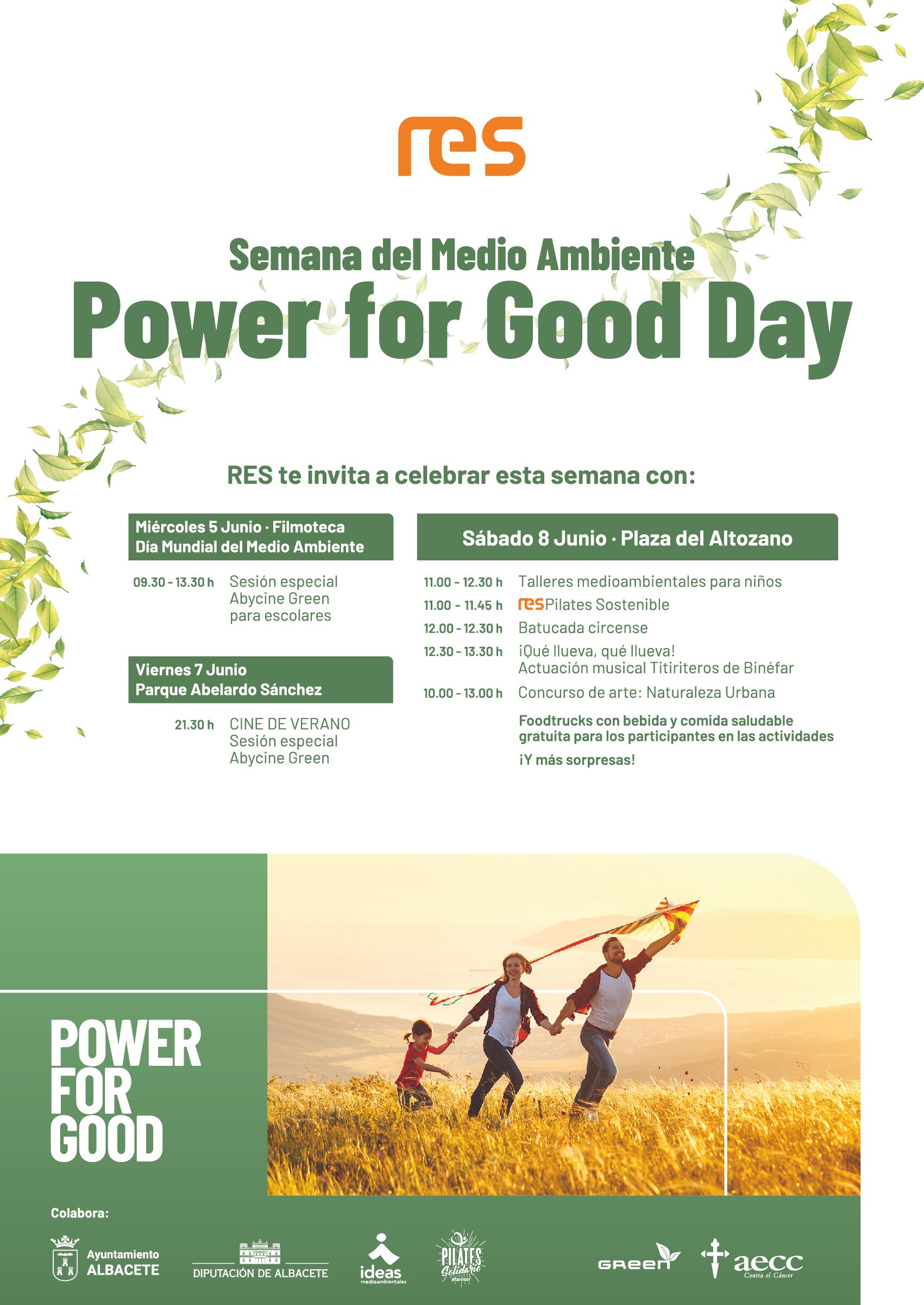 Programación de 'Power for Good Day', organizado por Res en Albacete.