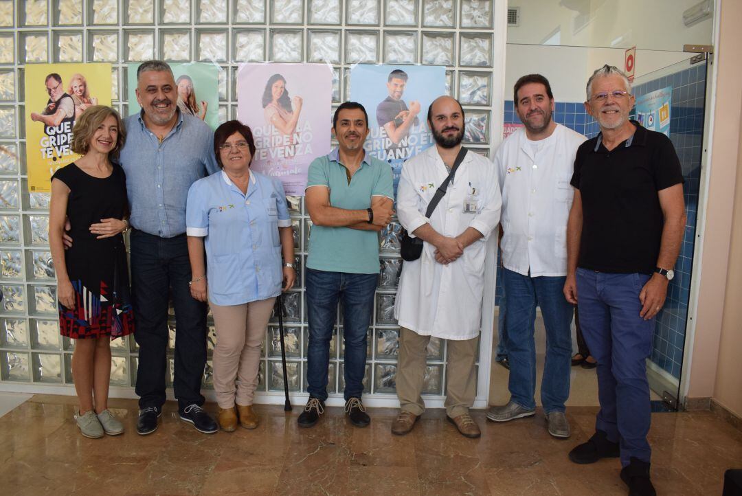 Presentación de la campaña de vacunación contra la gripe en la Marina Alta, en el centro de salud de Pego.