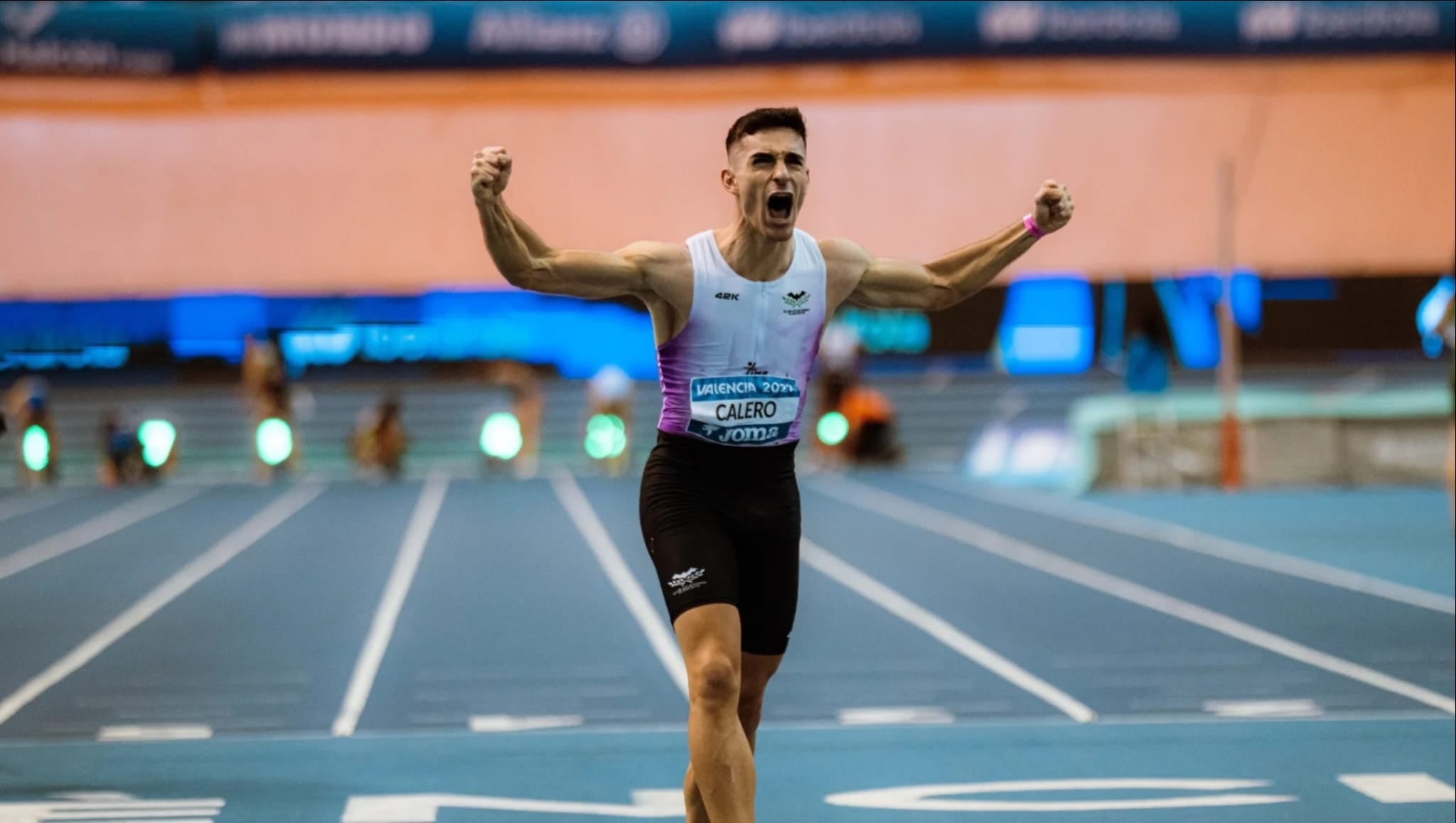 Alberto Calero, plata en 60m