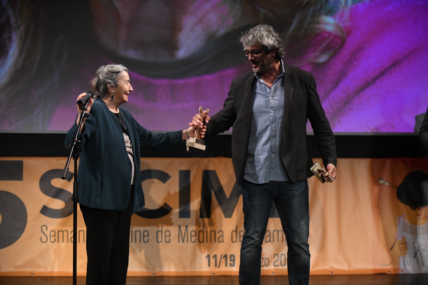 Petra Martínez y David Martín de los Santos en la SECIME