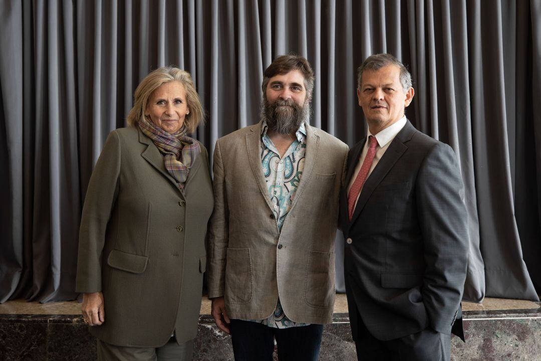 Stanton Welch, director artístic del Houston Ballet, amb la presidenta de la Fundació Castell de Peralada, Isabel Suqué, i el director del Festival Castell de Peralada, Oriol Aguilà, el febrer passat. 