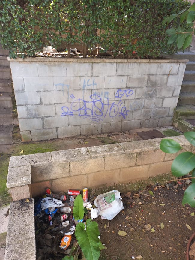 Suciedad en la zona