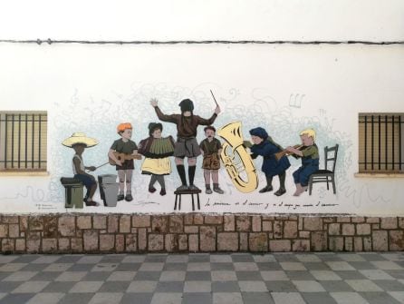 Puntura mural en la Escuela de Música de Motilla