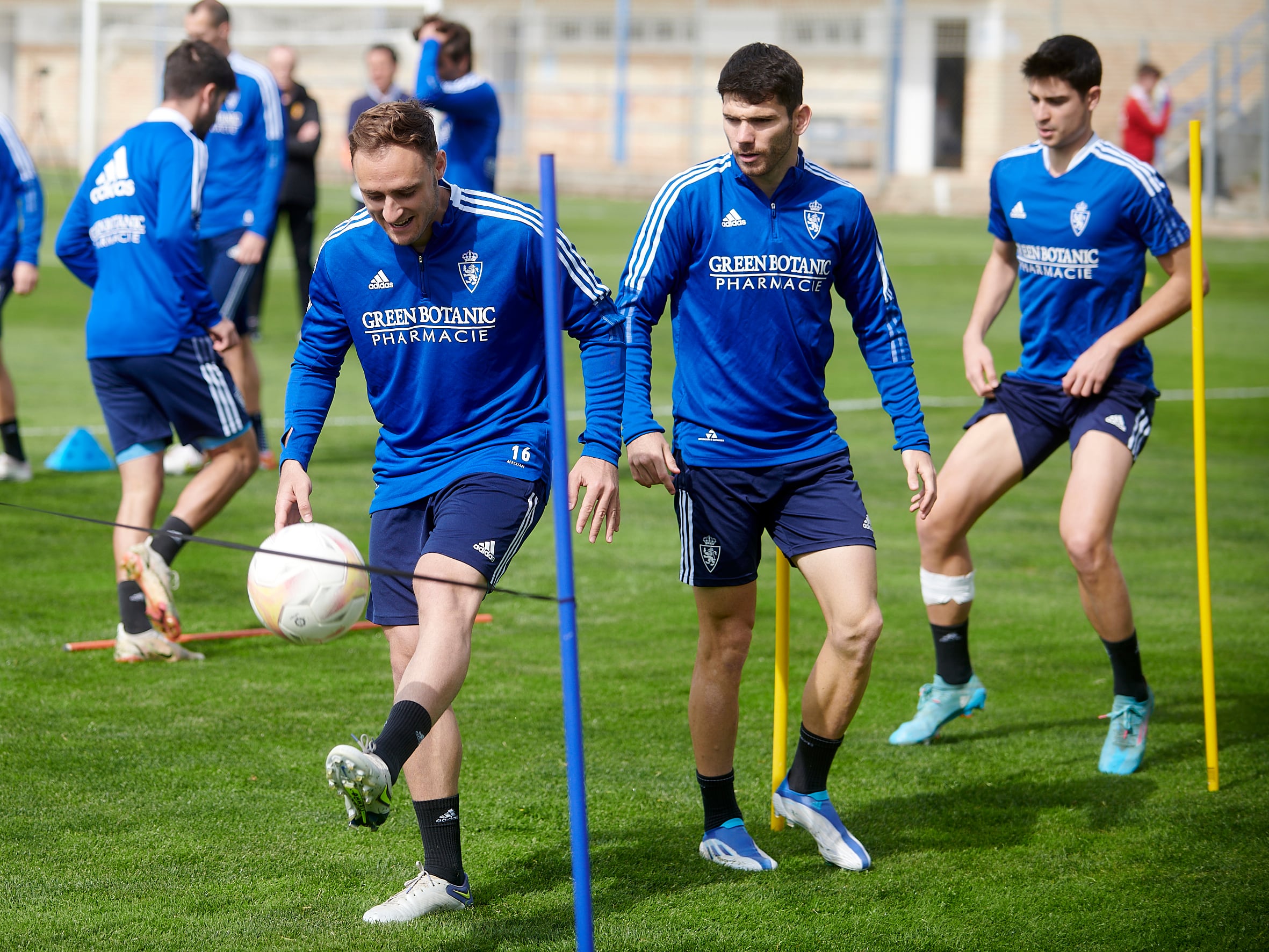 Lasure, Puche y Jaume, en un entrenamiento en la Ciudad Deportiva