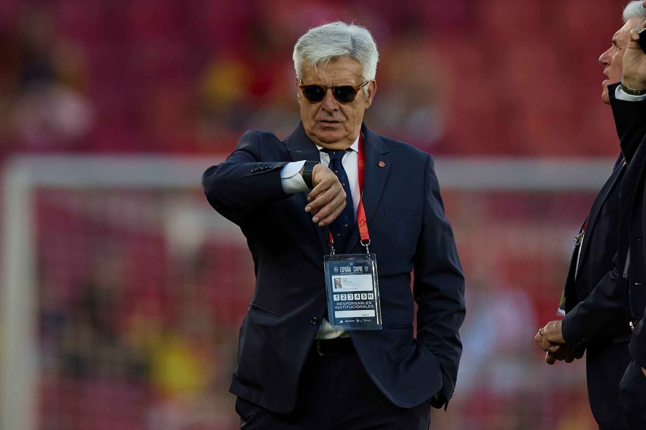 Pedro Rocha, en una fotografía de archivo durante la previa de un partido de la selección española.