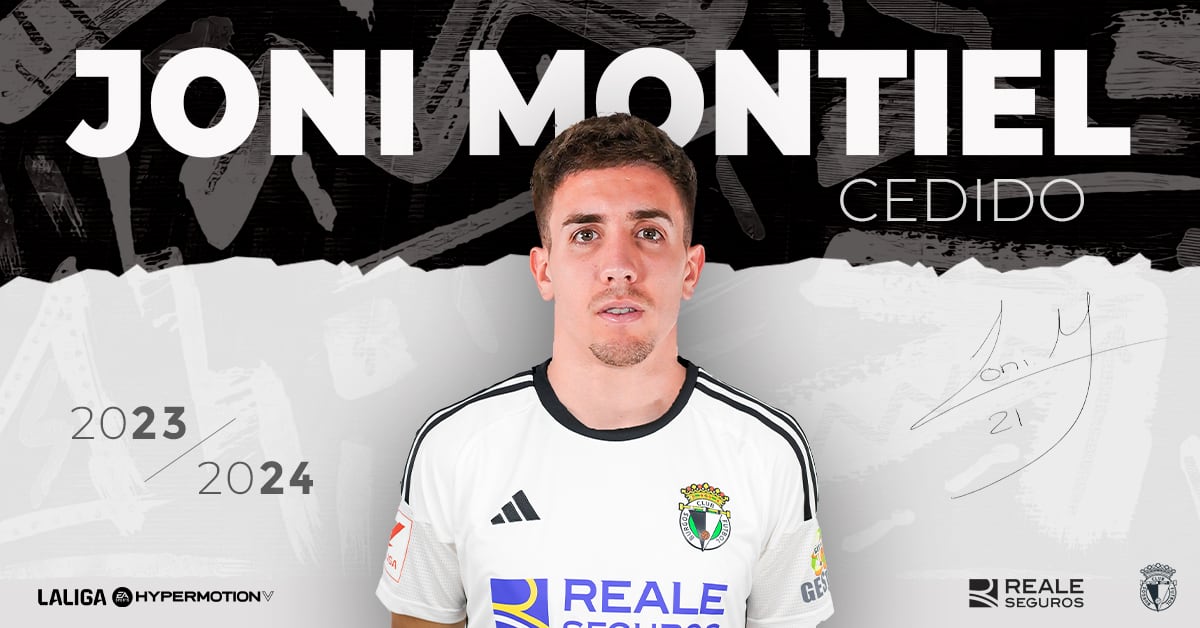 Creatividad del Burgos CF anunciando el fichaje de Joni Montiel.