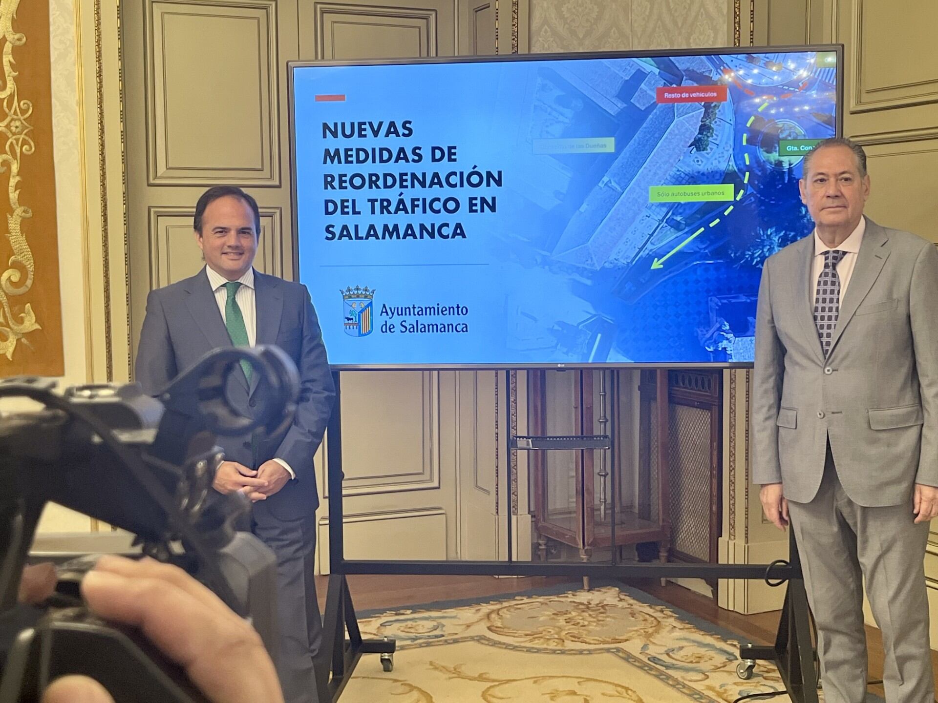 Los concejales de movilidad y fomento de Salamanca, Ángel Molina y Fernando Carabias