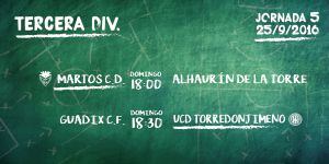 .Partidos de la quinta jornada del Grupo IX de la Tercera Divisi&oacute;n.