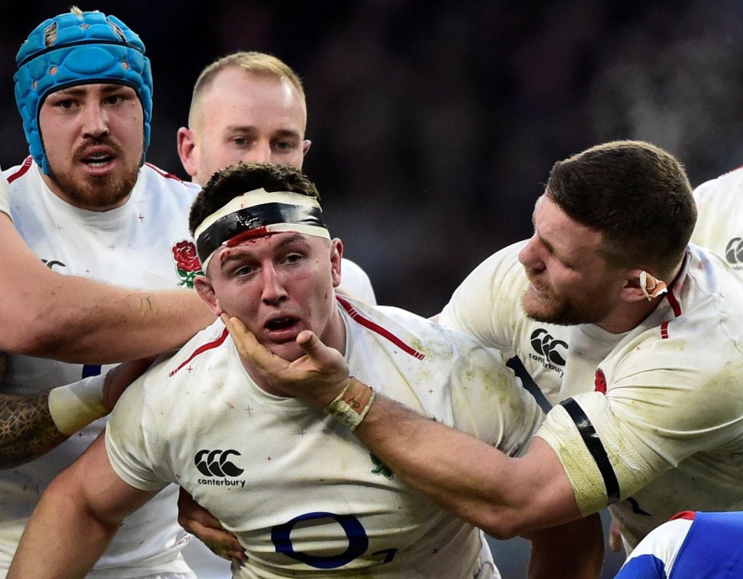 Tom Curry, durante el partido. 