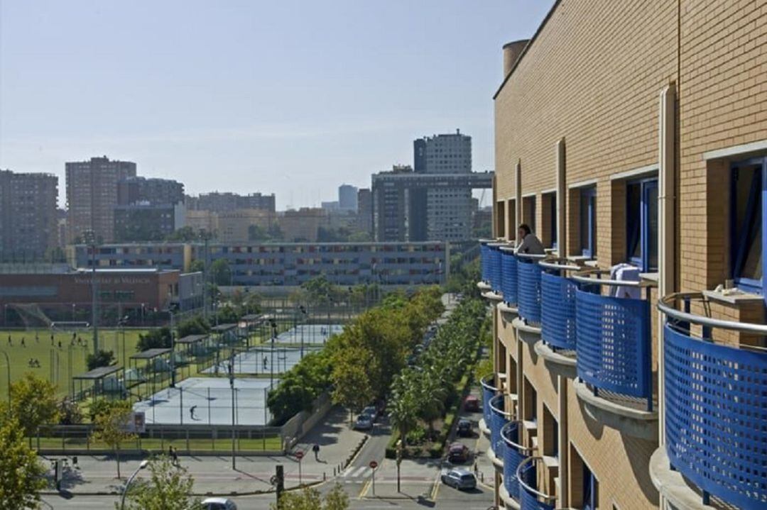 Imagen del Colegio Mayor Galileo Galilei en el Campus de la Universitat Politècnica de València