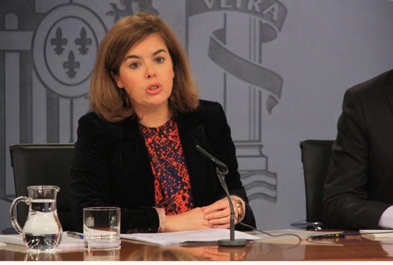 La vicepresidenta del Gobierno, Soraya Sáenz de Santamaría.