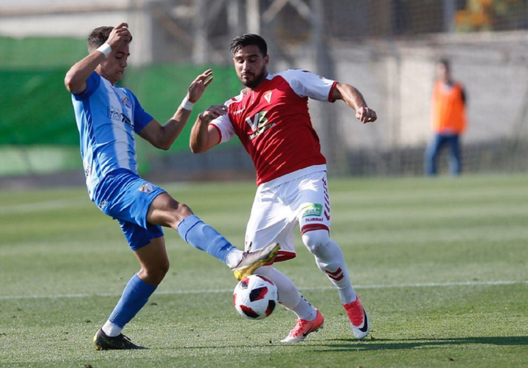 Imagen correspondiente al partido entre el filial malaguista y el Real Murcia