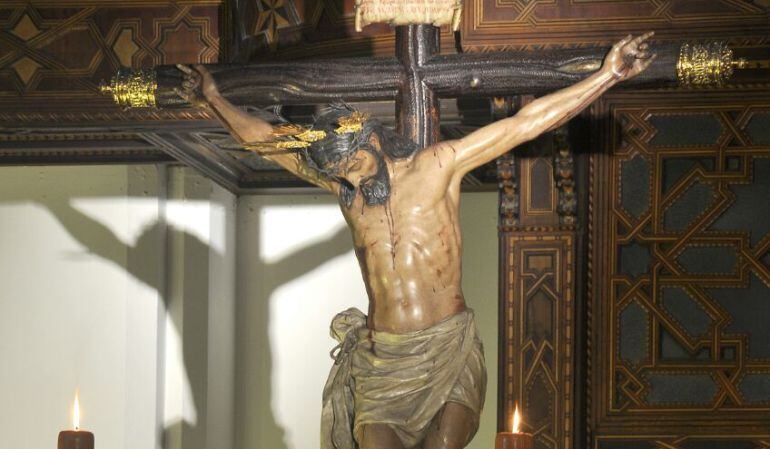 El Cristo de Burgos en su paso de salida