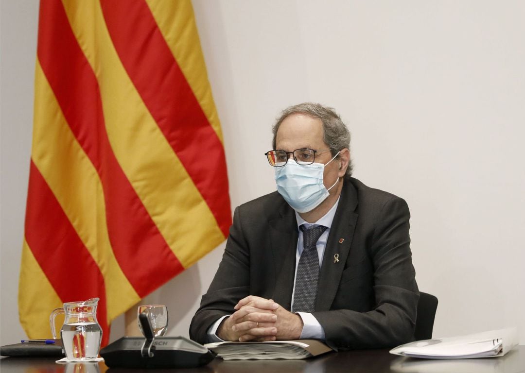 El president Quim Torra a la darrera reunió del Govern