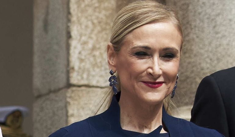 Cristina Cifuentes durante la ceremonia del premio &#039;Miguel de Cervantes&#039;.