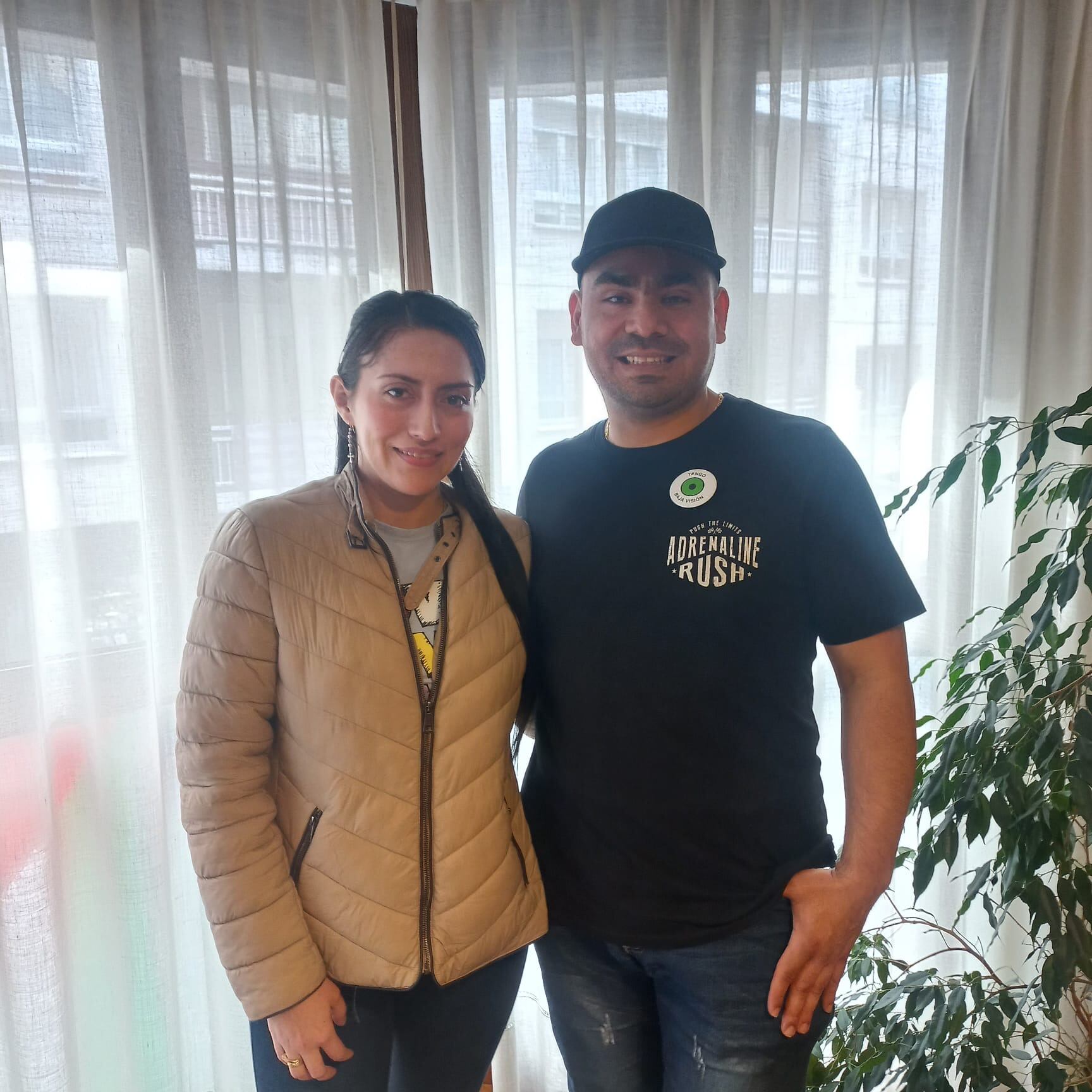 Ramiro y Jenny, llegados de Colombia y dispuestos a recibir clases de euskera