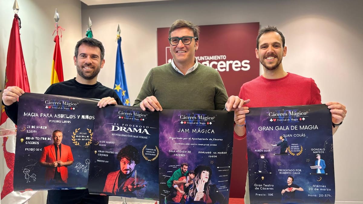 Magia itinerante, espectáculos intergeneracionales y una gran gala, los ases en la manga de 'Cáceres Mágico'