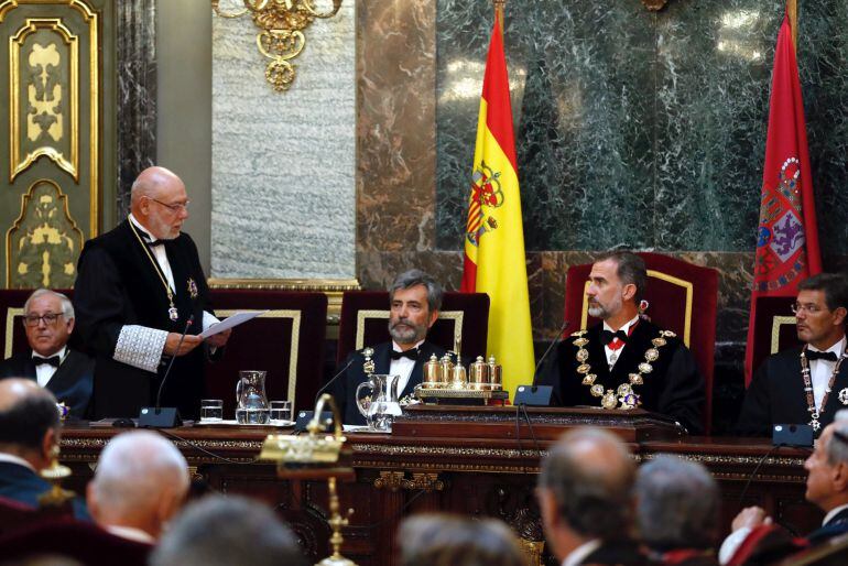 Pla general de la inauguració de l&#039;any judicial, amb el discurs del fiscal general de l&#039;Estat, José Manuel Maza, el 5 de setembre de 2017. (Horitzontal)