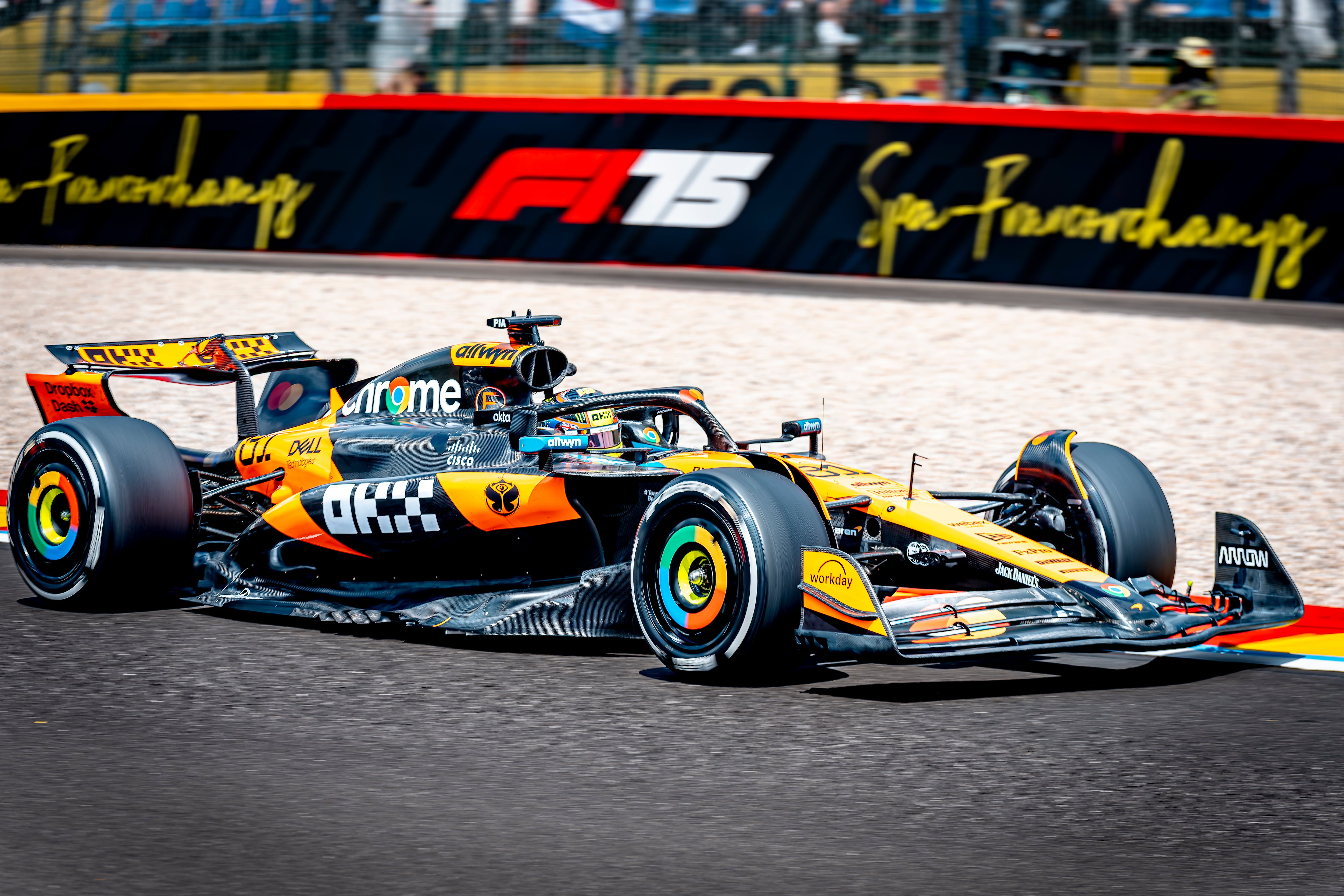 Oscar Piastri, durante la clasificación del sprint del GP de Bélgica. (Marcel van Dorst / EYE4images/NurPhoto via Getty Images)