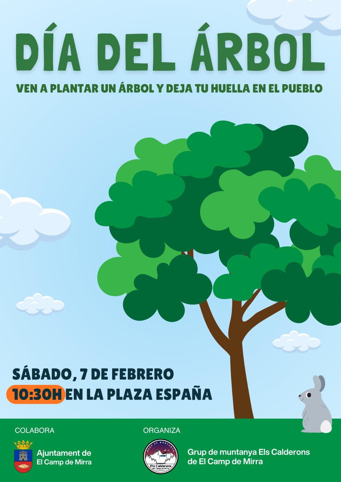 Cartel del día del árbol