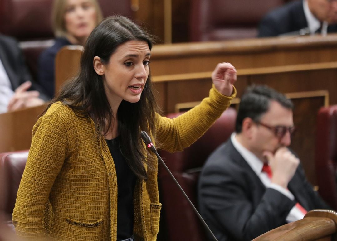 La portavoz de Unidos Podemos en el Congreso de los Diputados, Irene Montero.