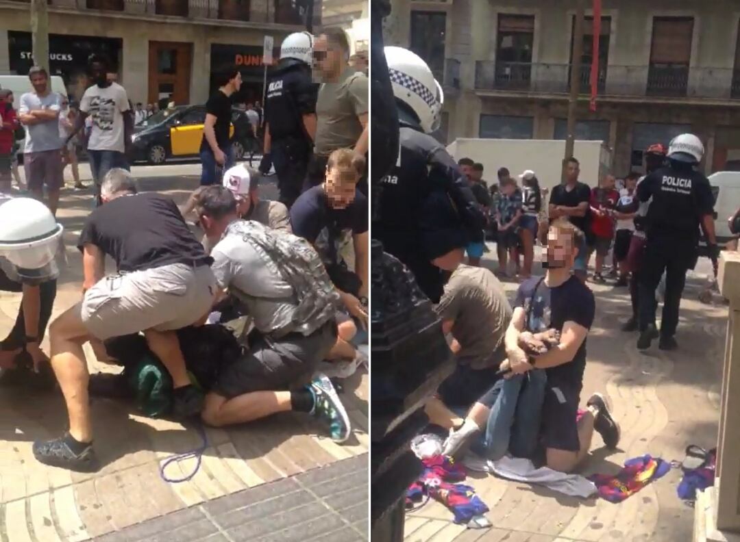 Imatge de la intervenció policial realitzada