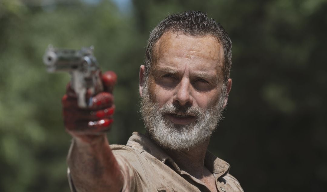 Rick Grimes durante uno de los capítulos de la serie.