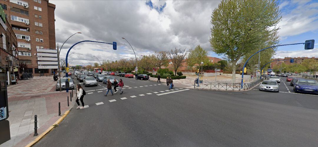 El cruce entre la avenida de Portugal y la calle Francia, lugar del accidente