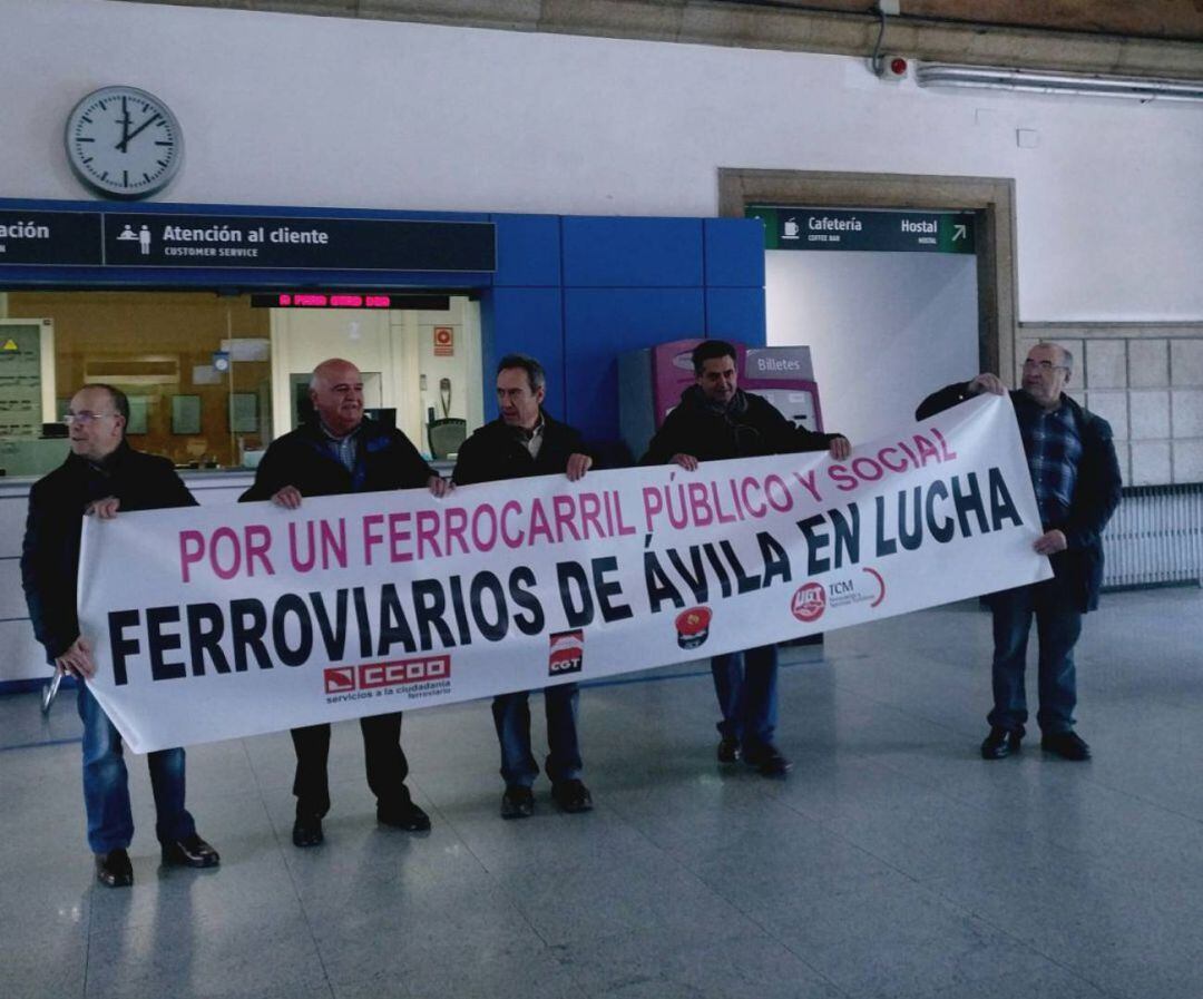 Los representantes del Comité de Empresa protagonizaron un acto de protesta hace algunas semanas