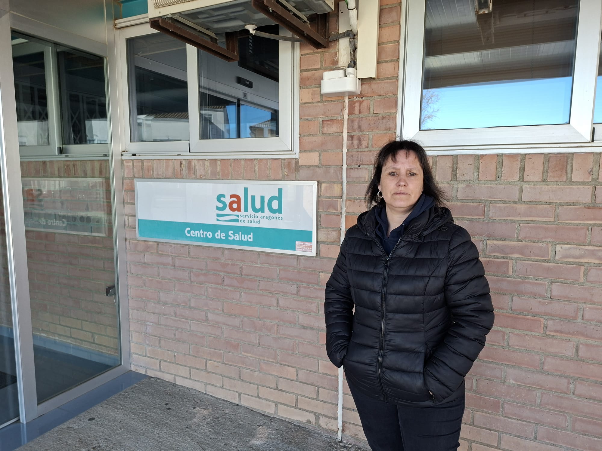 Lorena Canales en el centro de salud de Sariñena